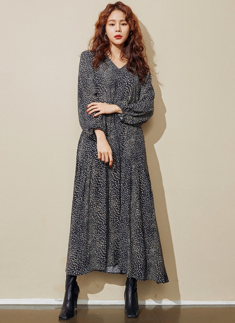 レオパードロングワンピース ブラック レディースファッション通販 Dholicディーホリック ファストファッション 水着 ワンピース