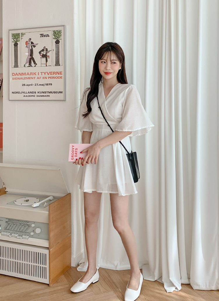 フレアスリーブショートオールインワン レディースファッション通販 Dholicディーホリック ファストファッション 水着 ワンピース