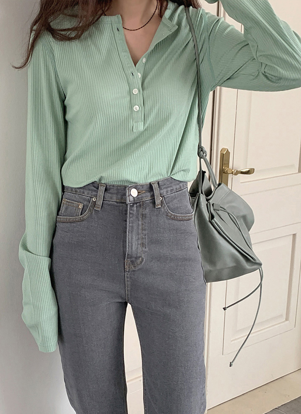 モダール混ヘンリーネックtシャツ ミントグリーン レディースファッション通販 Dholicディーホリック ファストファッション 水着 ワンピース