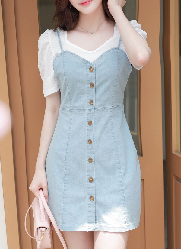 デニムミニワンピース レディースファッション通販 Dholicディーホリック ファストファッション 水着 ワンピース