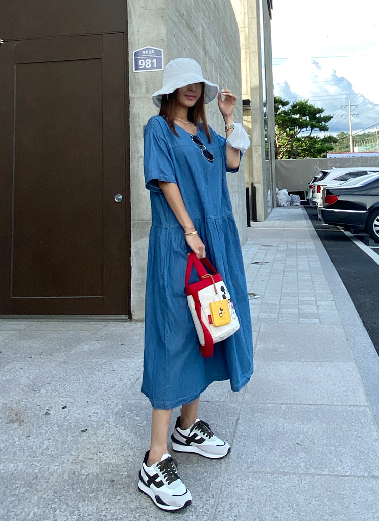 半袖デニムワンピース レディースファッション通販 Dholicディーホリック ファストファッション 水着 ワンピース