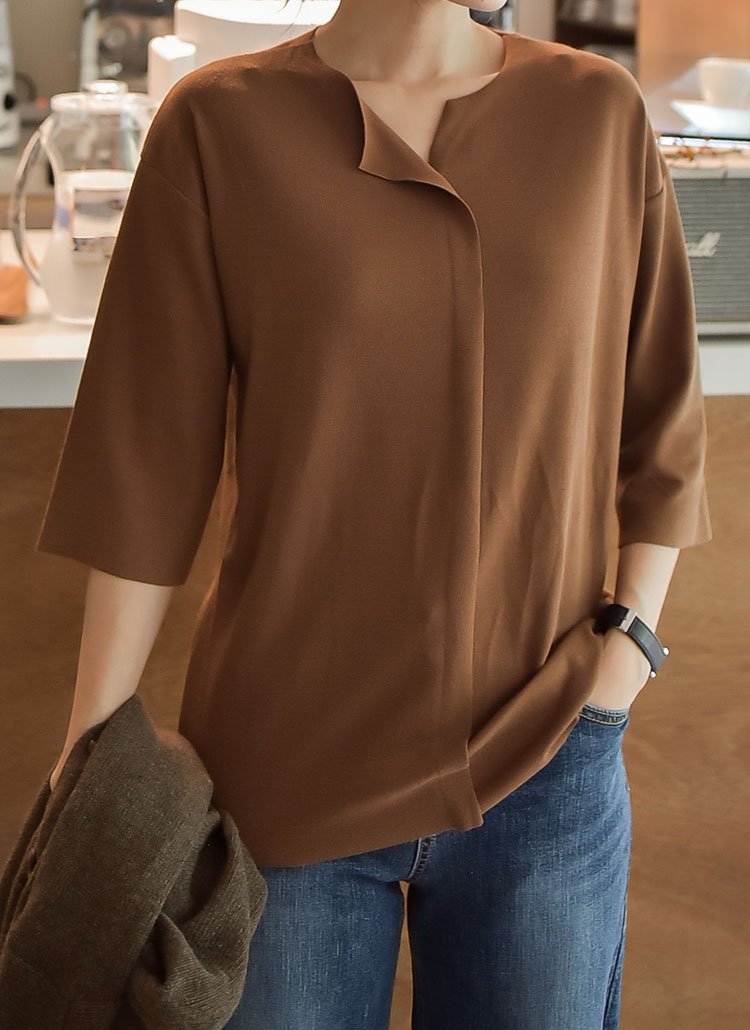 スリットネック7分丈tシャツ レディースファッション通販 Dholicディーホリック ファストファッション 水着 ワンピース