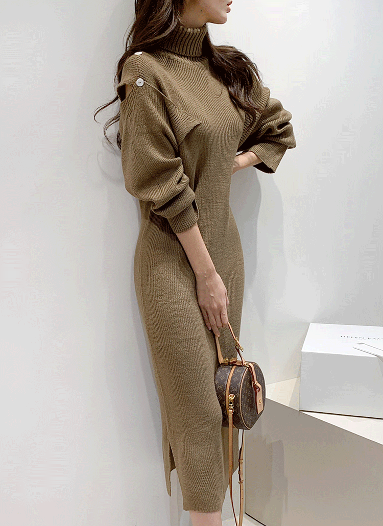 タートルネックニットワンピース レディースファッション通販 Dholicディーホリック ファストファッション 水着 ワンピース