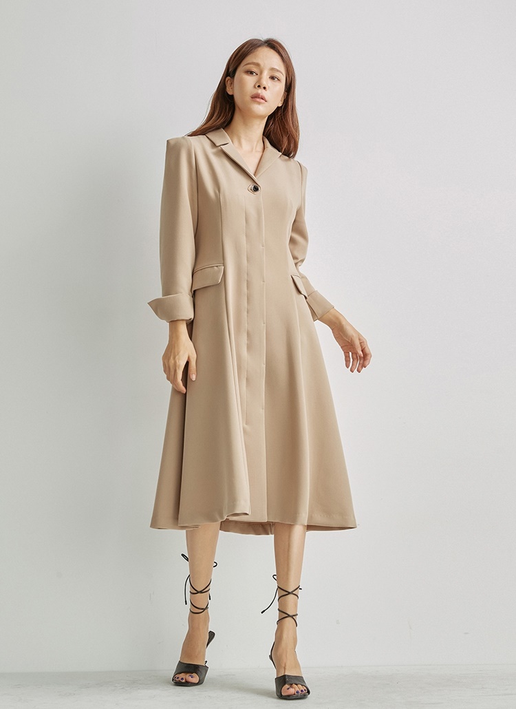 フライフロントカラーワンピース ベージュ レディースファッション通販 Dholicディーホリック ファストファッション 水着 ワンピース