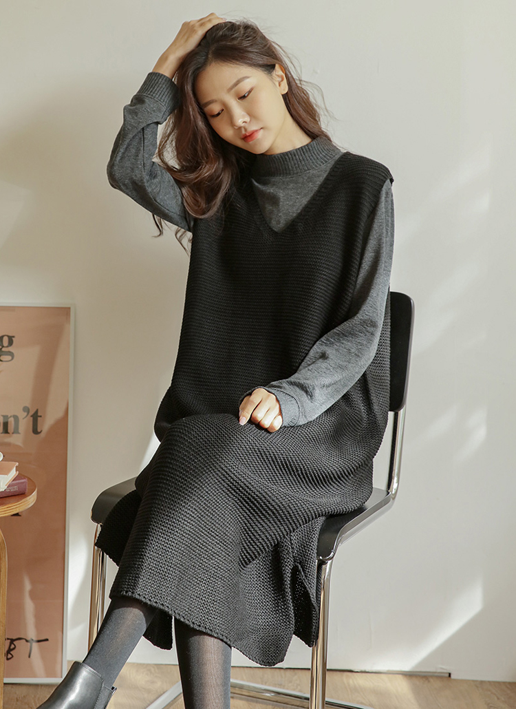 Vネックニットワンピース レディースファッション通販 Dholicディーホリック ファストファッション 水着 ワンピース