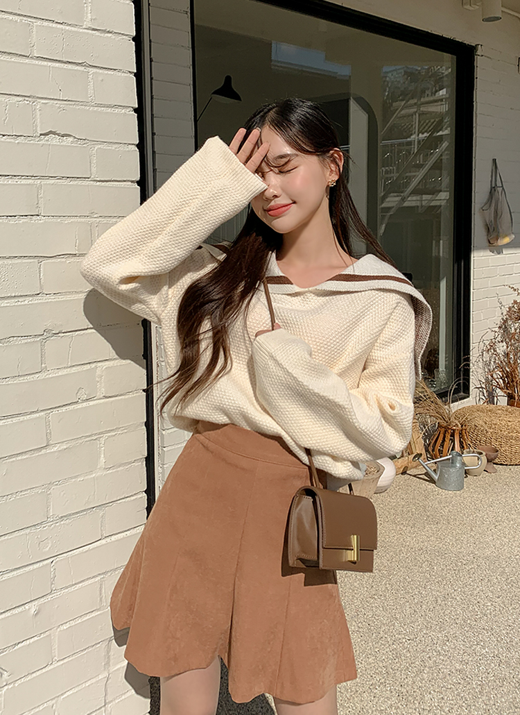 配色セーラーカラーニット レディースファッション通販 Dholicディーホリック ファストファッション 水着 ワンピース