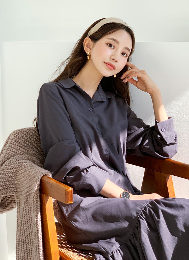 フレアシャツワンピース 全2色ドレス ワンピ レディースファッション通販 Dholicディーホリック ファストファッション 水着 ワンピース