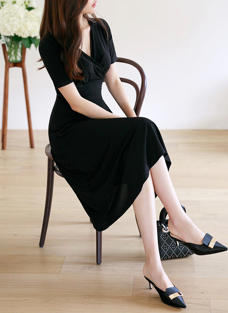 Vネック半袖フレアスリムロングワンピース春夏秋 ワンピース ミディワンピース Styleonme スタイルオンミ ファッション総合通販 Dholic Vネック半袖フレアスリムロングワンピース春夏秋 ワンピース ミディワンピース Styleonme スタイルオンミ ファッション総合通販 Dholic