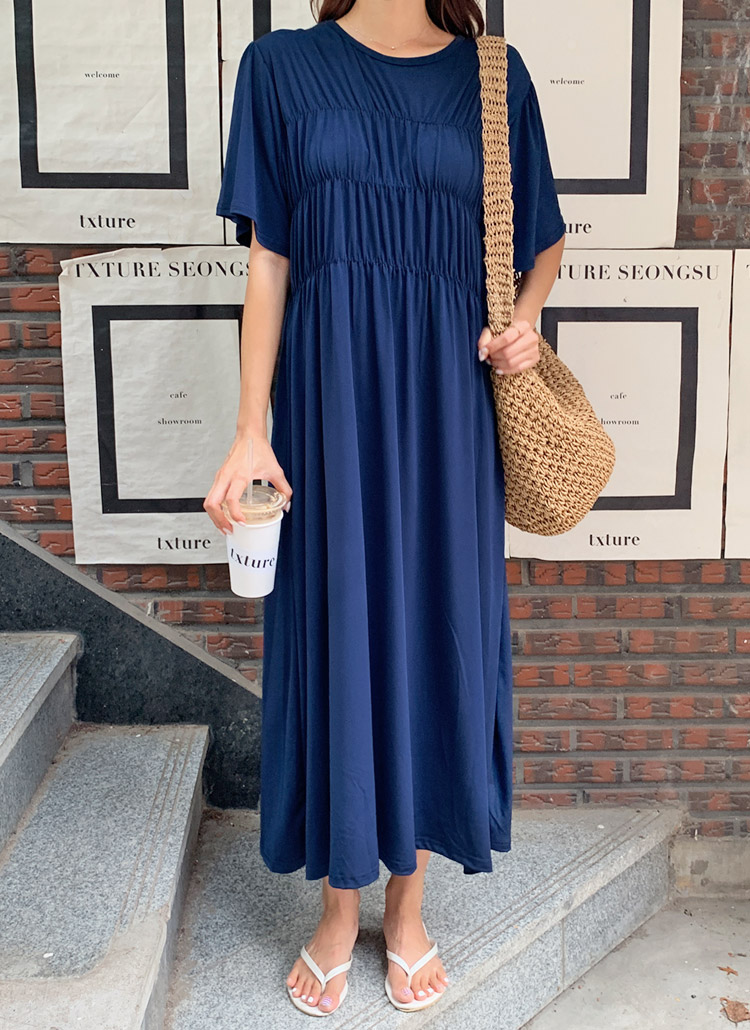 ウエストゴムフレアロングワンピース春夏秋 ワンピース ロングワンピース Ontheriver オンザリバー ファッション総合通販 Dholic