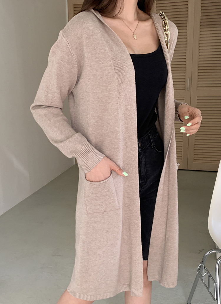 ツーポケットフードボタンレスオープンロングカーディガン春夏秋冬 トップス カーディガン Rielar リエラ ファッション総合通販 Dholic