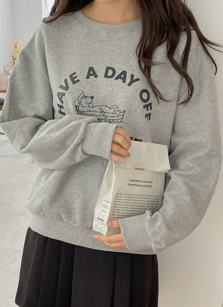 綿コットン混英字レタリングイラストスウェット春秋冬 トップス スウェット Dustypink ダスティピンク ファッション総合通販 Dholic