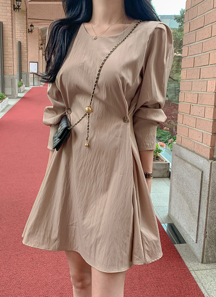 袖タックサイドボタンフレアワンピース春夏秋 ワンピース ミニワンピース Secondsecon セカンドセカン ファッション総合通販 Dholic 袖タックサイドボタンフレアワンピース春夏秋 ワンピース ミニワンピース Secondsecon セカンドセカン ファッション総合通販 Dholic
