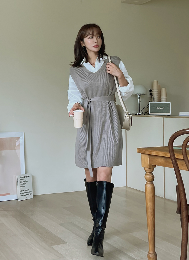 ストラップ付ニットベストミニワンピース春夏秋冬 トップス ベスト Vivesome ビブサム ファッション総合通販 Dholic