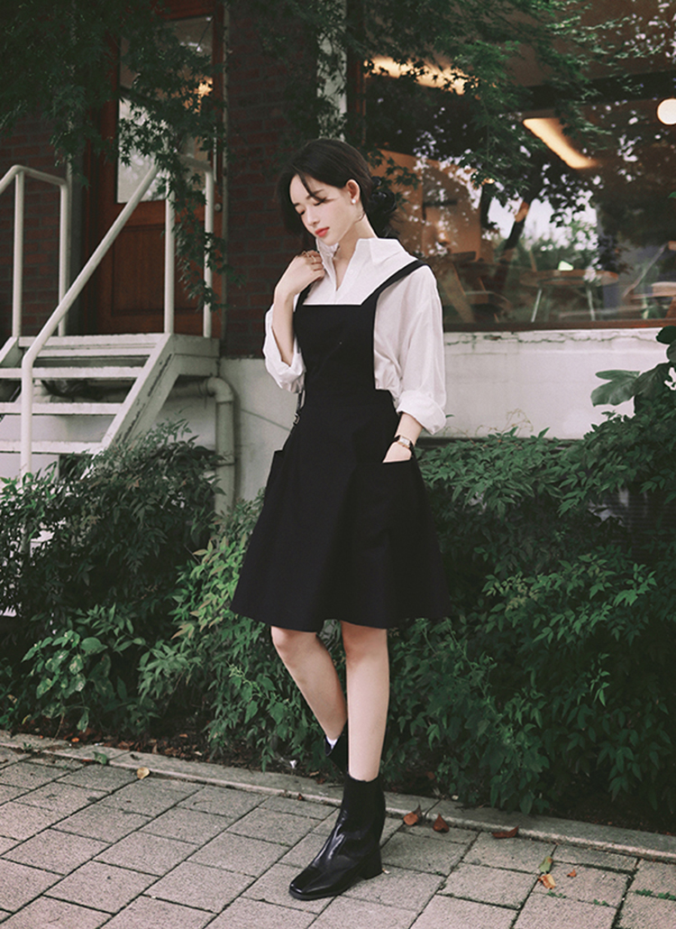 Aラインストラップフレアスクエアネックレイヤード重ね着ミニワンピース秋冬 ワンピース ミニワンピース Milkcocoa ミルクココア ファッション総合通販 Dholic