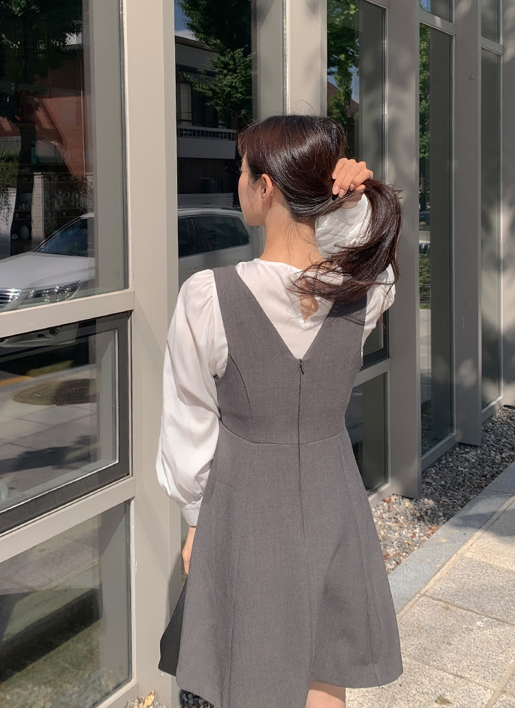 無地シンプルベーシックvネックスリーブレスノースリーブフレアミニワンピース春夏秋冬 ワンピース ミニワンピース Rozley ローズリー ファッション総合通販 Dholic