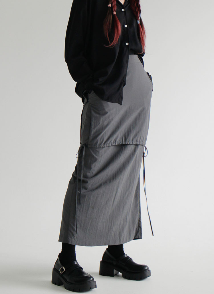 サロペットスカートスリットストラップ2wayワンピース春秋冬 ワンピース ロングワンピース Closetme グローゼットミ ファッション総合通販 Dholic