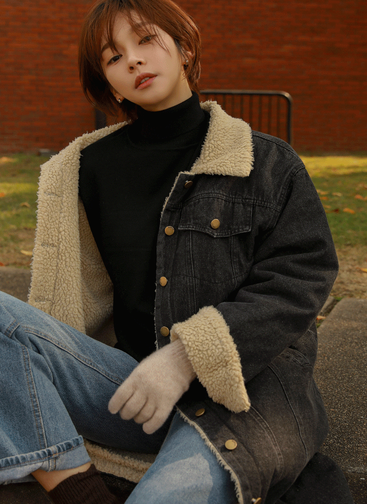 ボア裏地カラーネック長袖デニムロングコート春秋冬 アウター コート Chichera シックヘラ ファッション総合通販 Dholic ボア裏地カラーネック長袖デニムロングコート春秋冬 アウター コート Chichera シックヘラ ファッション総合通販 Dholic