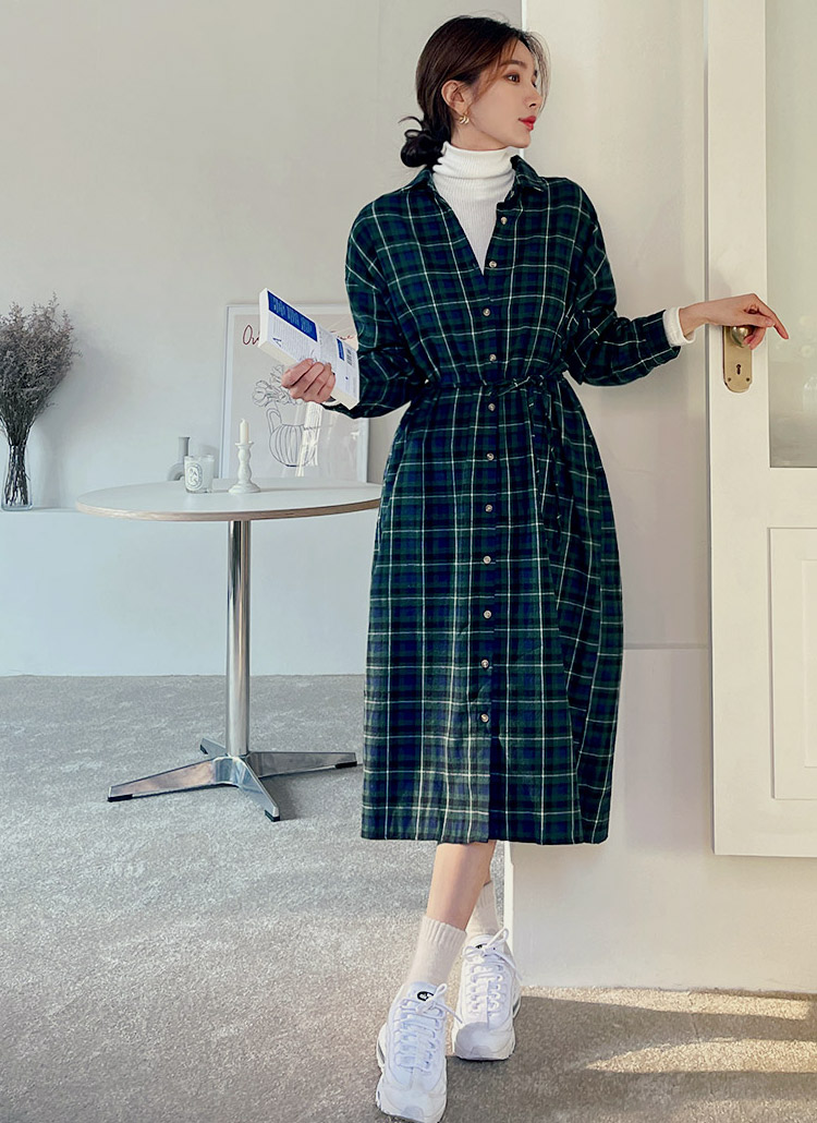 ロング丈ストラップ付タータンチェックシャツワンピース春秋冬 ワンピース ロングワンピース Twee トゥウィ ファッション総合通販 Dholic ロング丈ストラップ付タータンチェックシャツワンピース春秋冬 ワンピース ロングワンピース Twee トゥウィ ファッション総合通販 Dholic