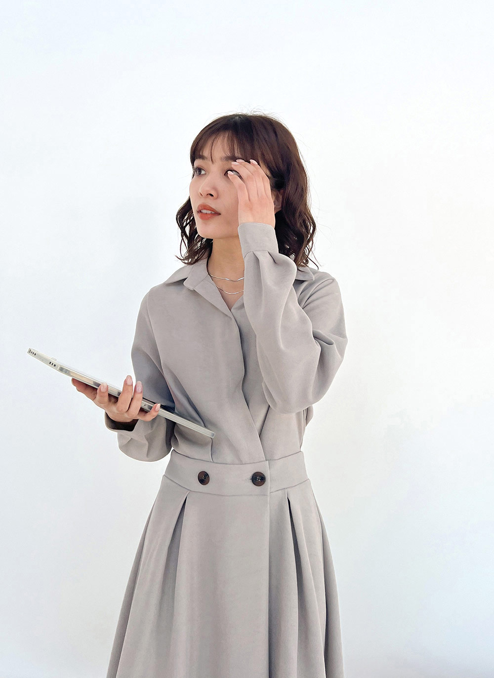 ウエストボタン襟付きワンピース B ワンピース ロング ファッション通販 Tgm ティージーエム ウエストボタン襟付きワンピース B ワンピース ロング ファッション通販 Tgm ティージーエム