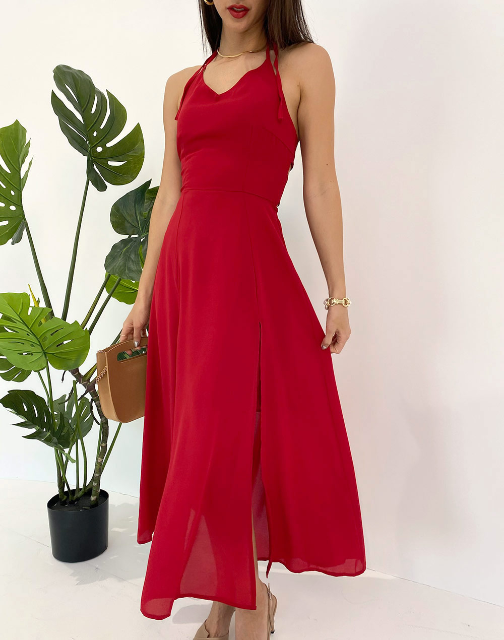 背中開きスリットワンピース P ワンピース ロング ファッション通販 Tgm ティージーエム