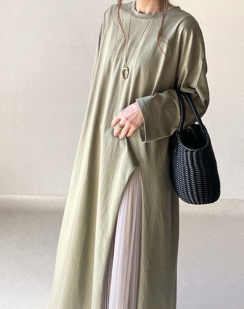 ロングスリットワンピース B ワンピース ロング ファッション通販 Tgm ティージーエム
