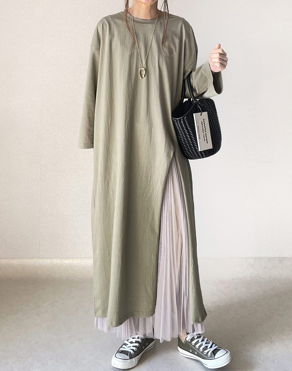 ロングスリットワンピース B ワンピース ロング ファッション通販 Tgm ティージーエム