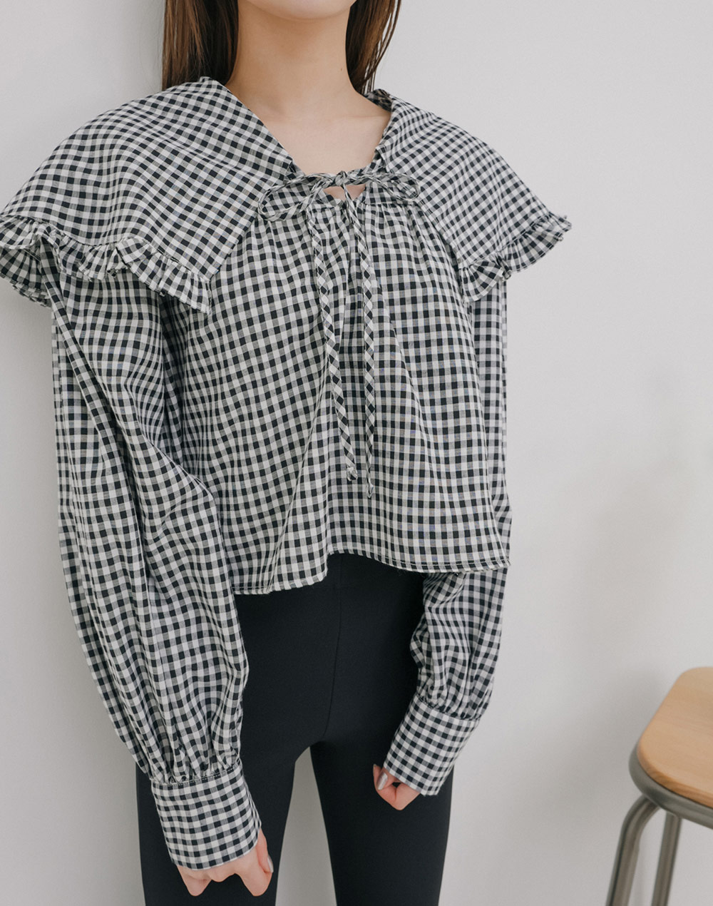 big collar check blouse・p278466（ブラウス/ブラウス）| _yoshida_akari | 東京ガールズマーケット