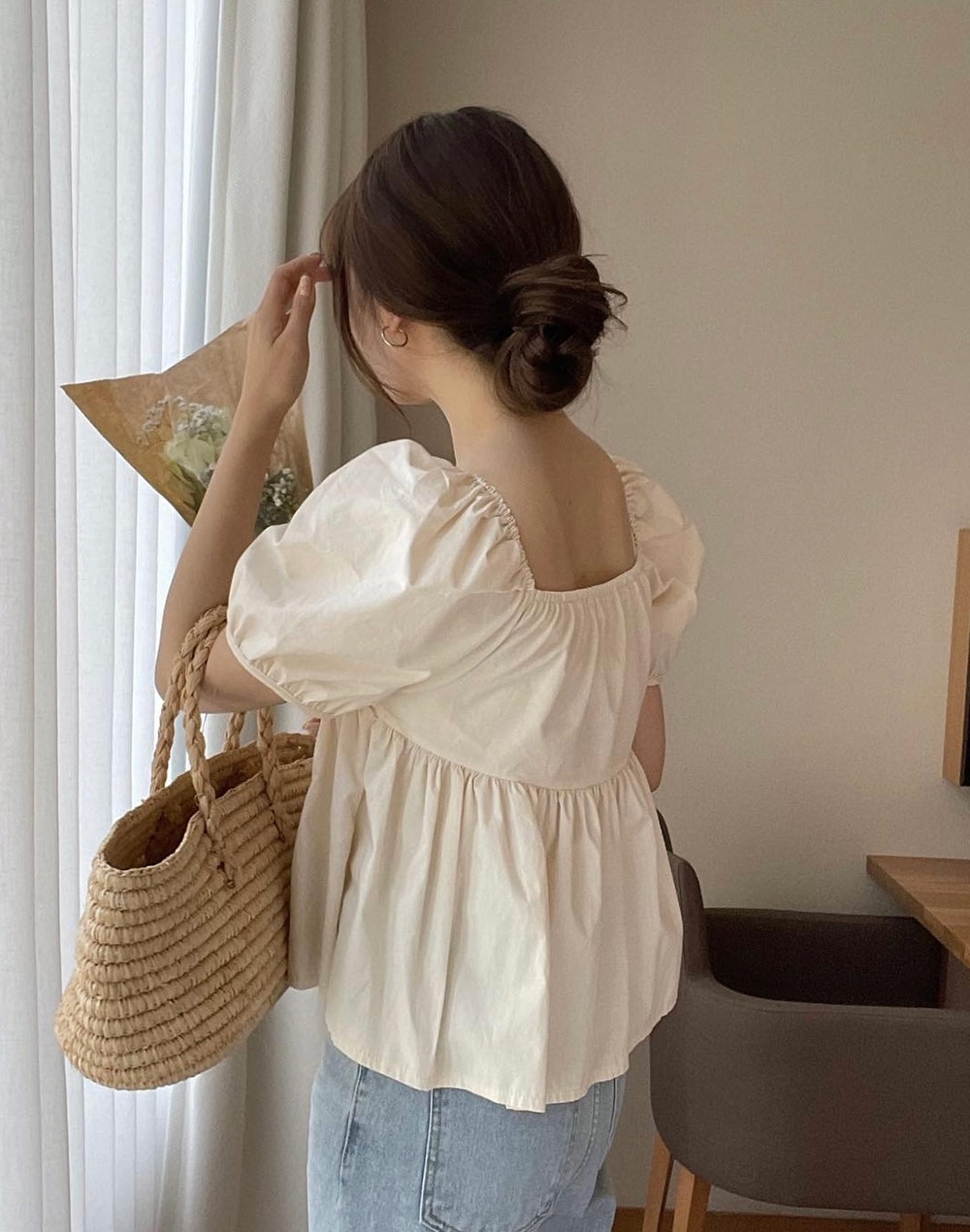 peplum square blouse・t279388（ブラウス/ブラウス）| _____iil_ | 東京ガールズマーケット