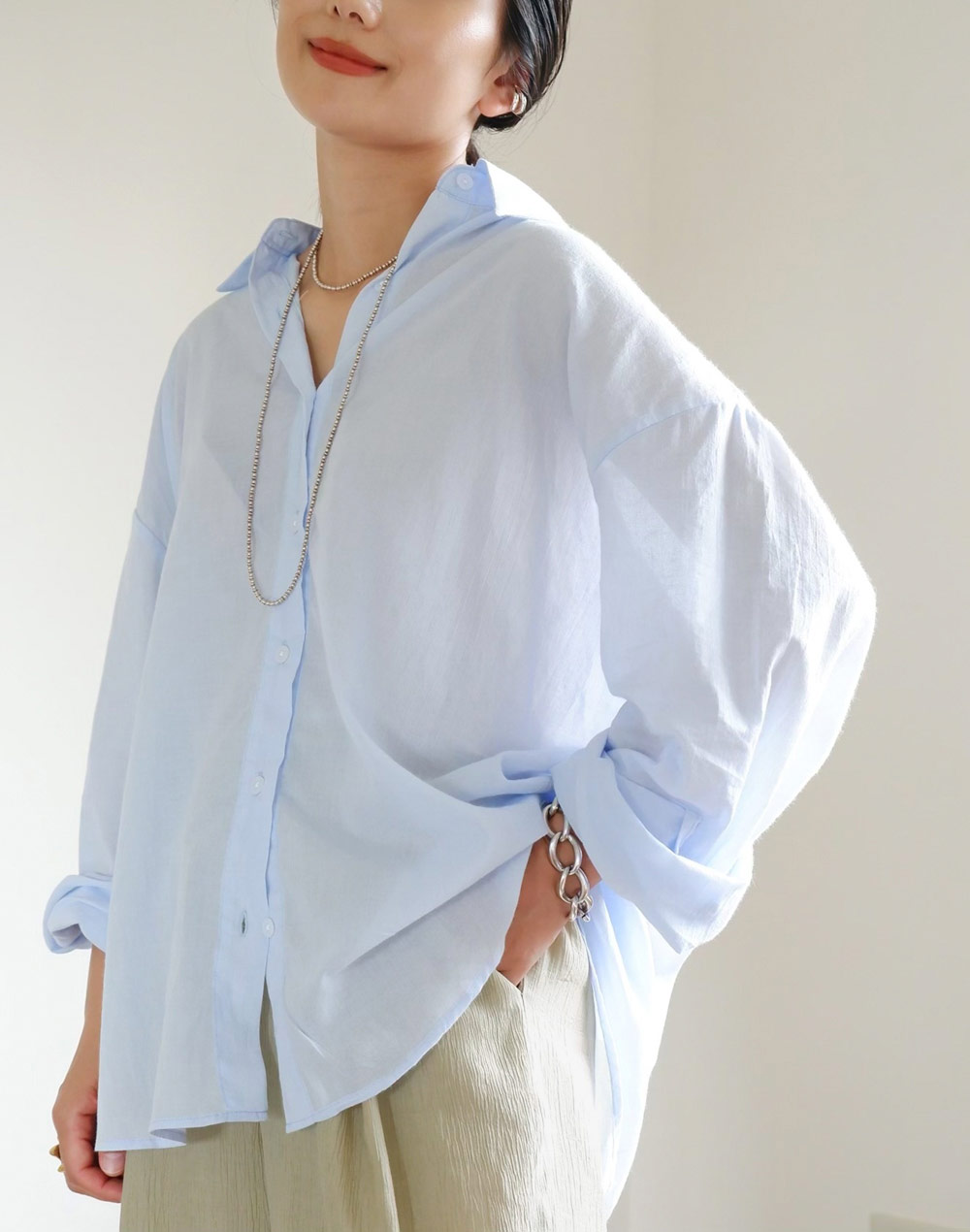 Cotton Sheer Shirt・t280866（ブラウス/シャツ）| shiho_takechi | 東京ガールズマーケット
