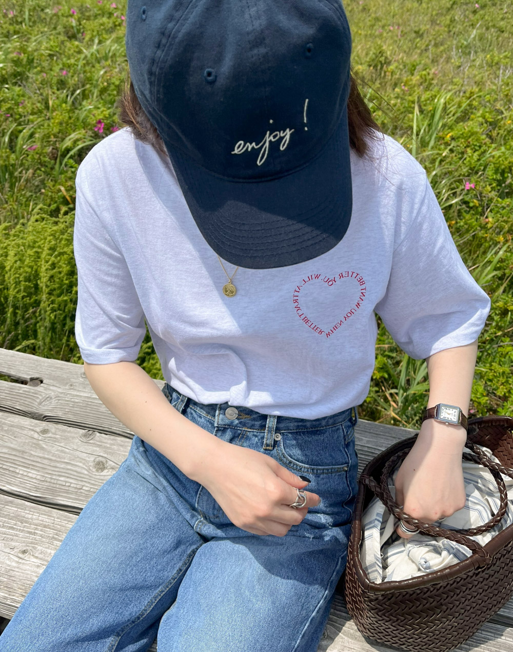 heart lettering tee・p281831（トップス/Tシャツ）| __naaam.i | 東京ガールズマーケット