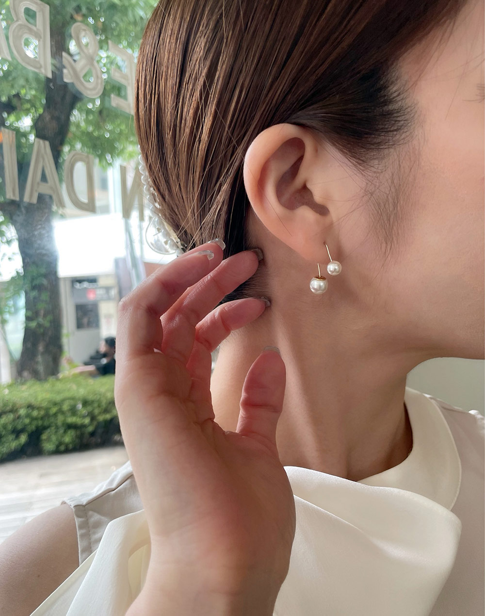 ラグジュアリーパールピアス