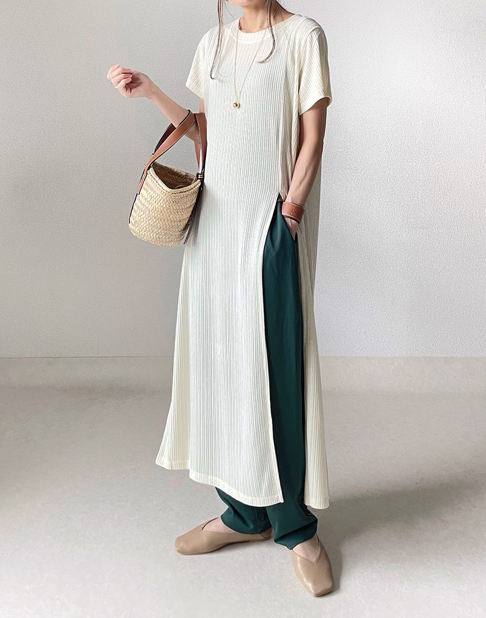スリットロングトップス T2293 トップス Tシャツ ファッション通販 Tgm ティージーエム