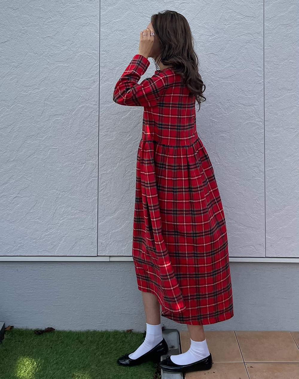 チェックワンピース P ワンピース ロング ファッション通販 Tgm ティージーエム