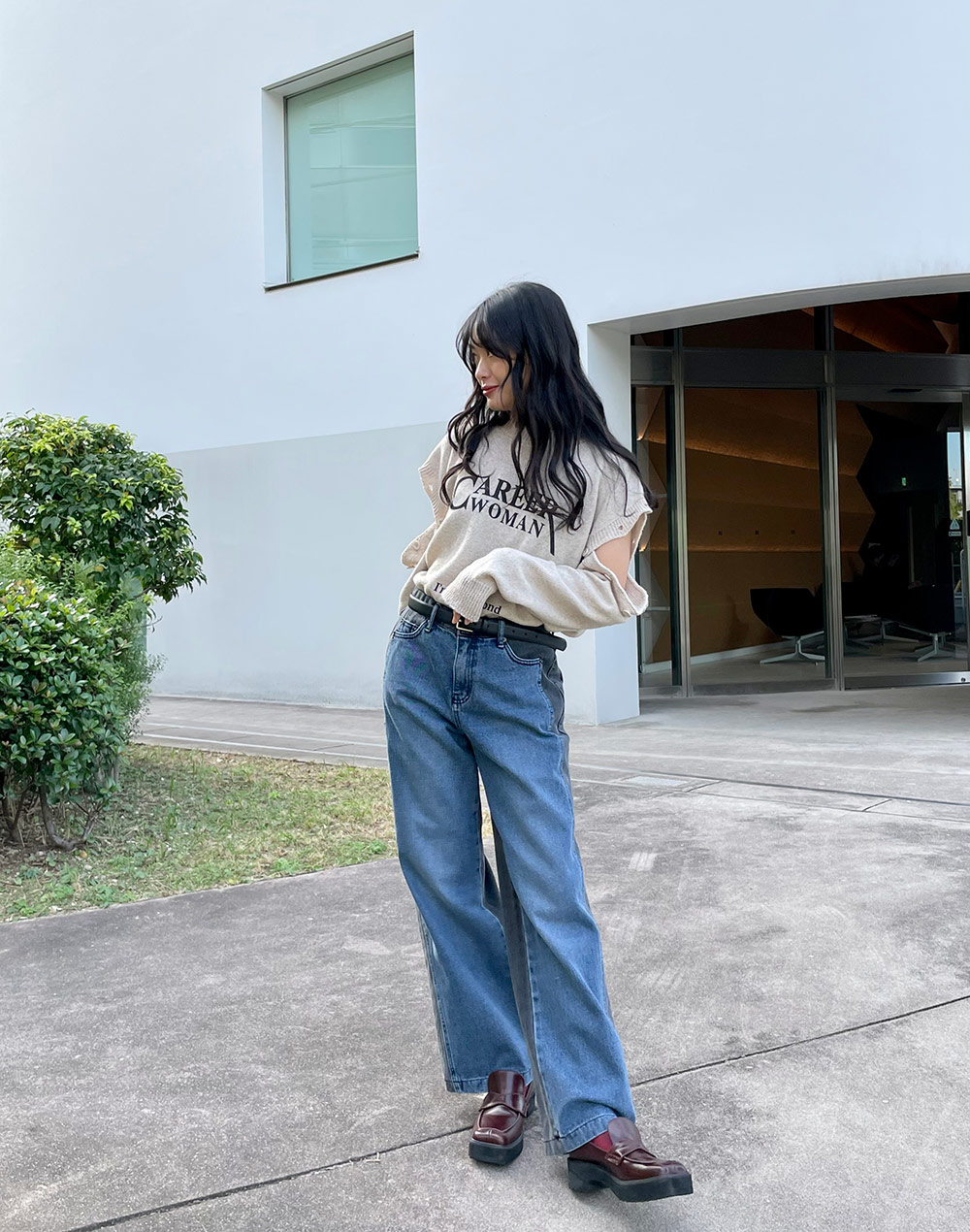 バイカラーデニムパンツ・p284403 | ジーンズ ジーンズ | ファッション 