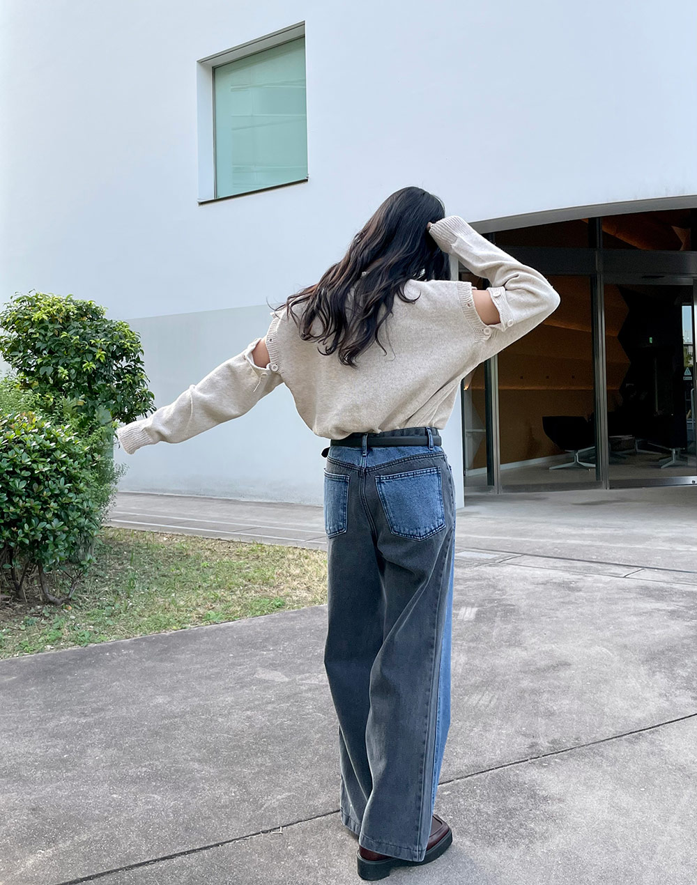 バイカラーデニムパンツ・p284403 | ジーンズ ジーンズ | ファッション