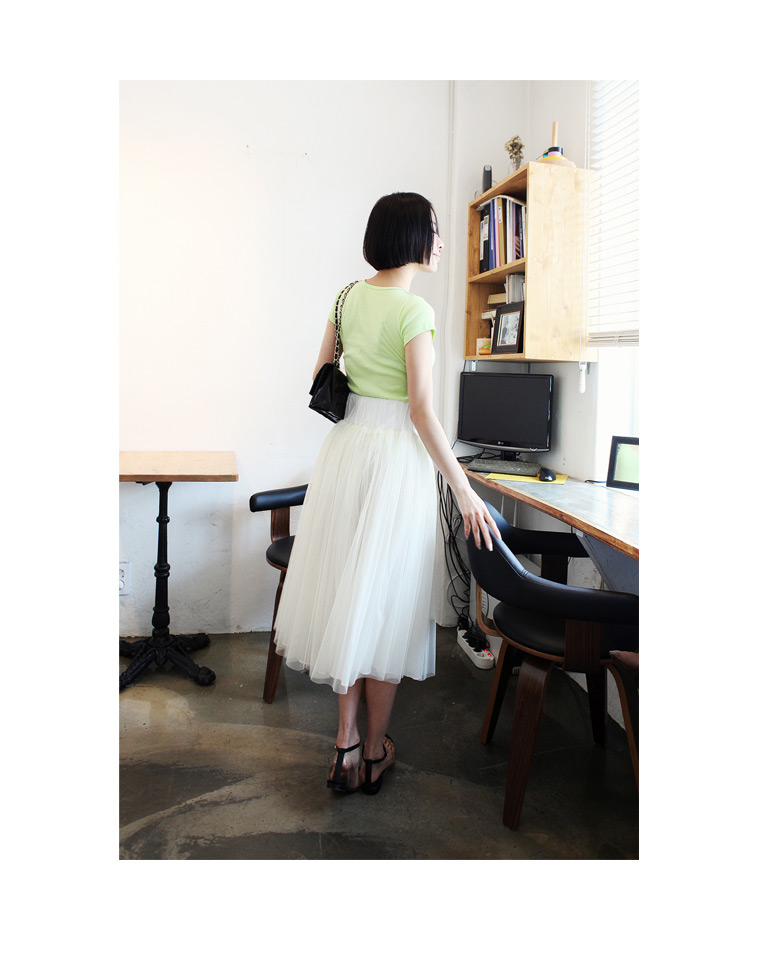 メッシュシャーリングデザインスカート・全６色 | DHOLIC | 詳細画像7