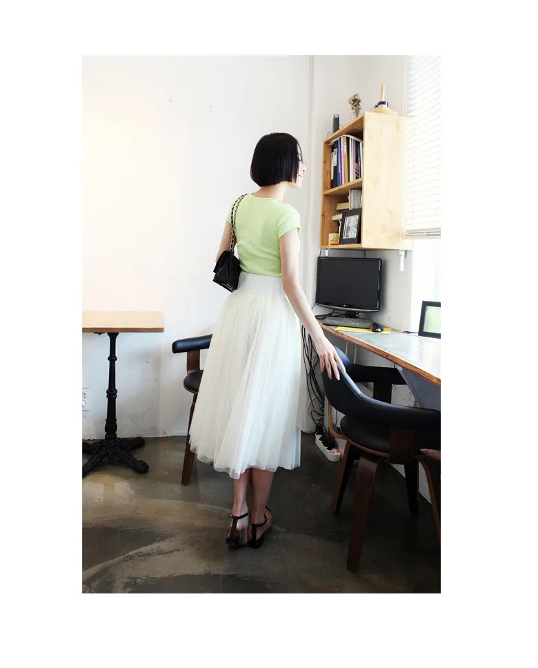 メッシュシャーリングデザインスカート・全６色 | DHOLIC | 詳細画像7