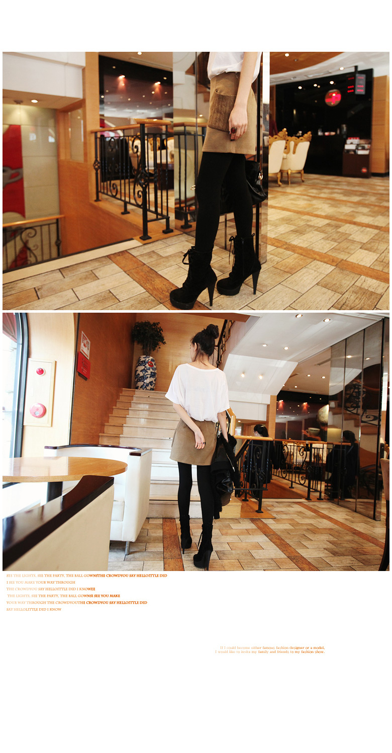 ベーシックカラー二ットポケット付きミニ丈シンプルスカート・全3色 | DHOLIC | 詳細画像11