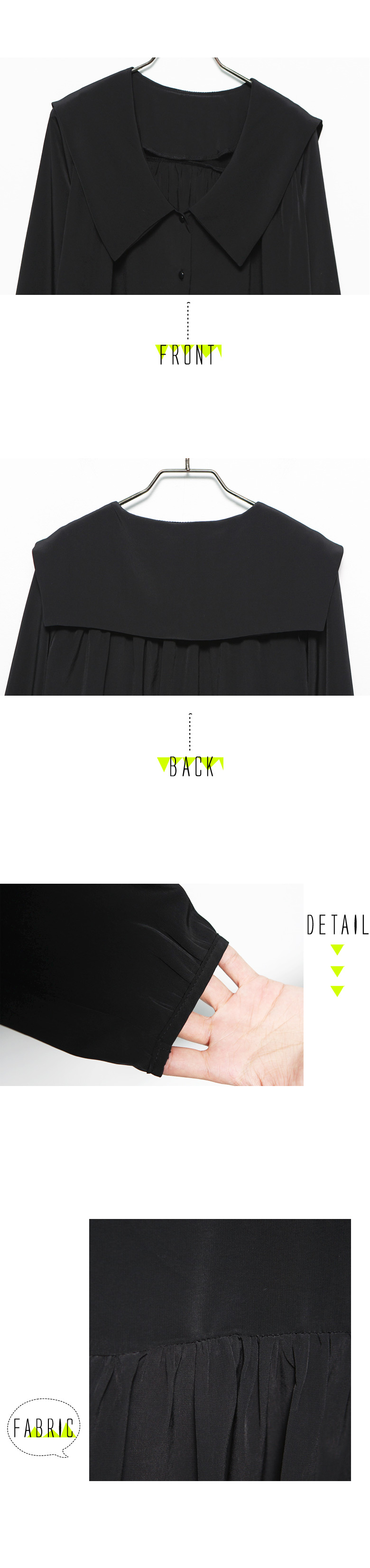 大きなセーラーカラーがポイントのシルキーな質感のシンプルブラウス・全2色 | DHOLIC | 詳細画像21