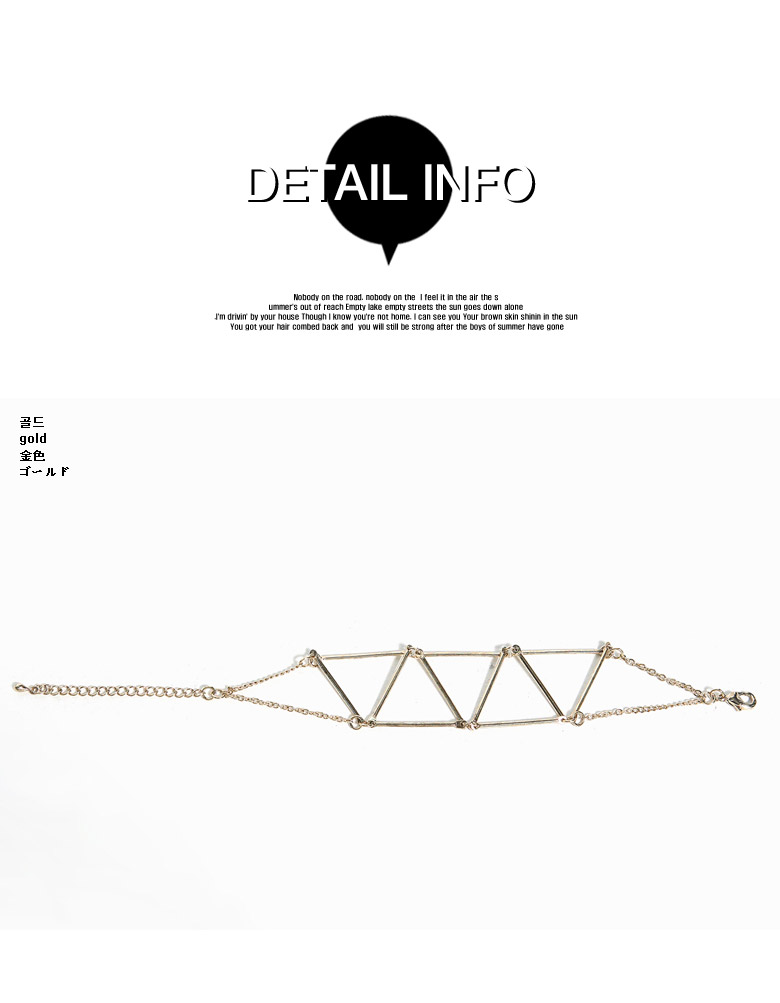トライアングルモチーフゴールドメタルブレスレット・全1色 | DHOLIC | 詳細画像12