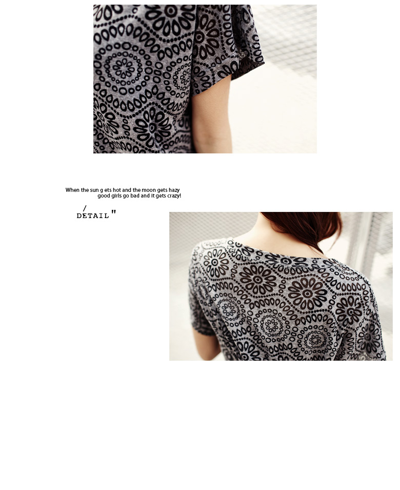 レースバーンアウト加工オーバーサイズ半袖Ｔシャツ・全3色 | DHOLIC | 詳細画像7