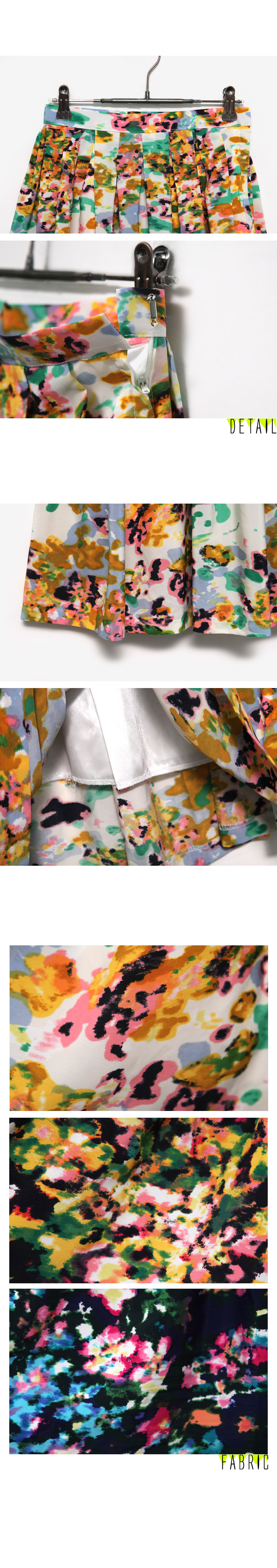 オーロラカラフルフラワーペイントフレアミニスカート・全３色 | DHOLIC | 詳細画像15