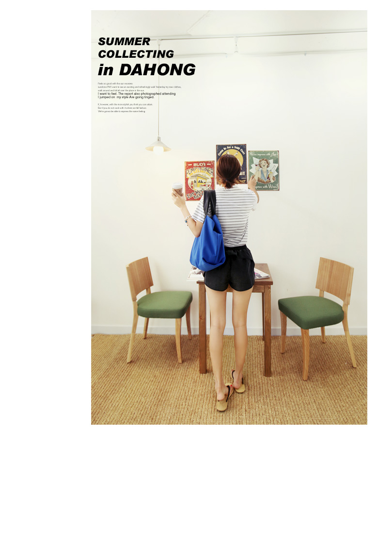 ビックフラワープリンティングストライプルーズフィットTシャツ・全2色 | DHOLIC | 詳細画像10