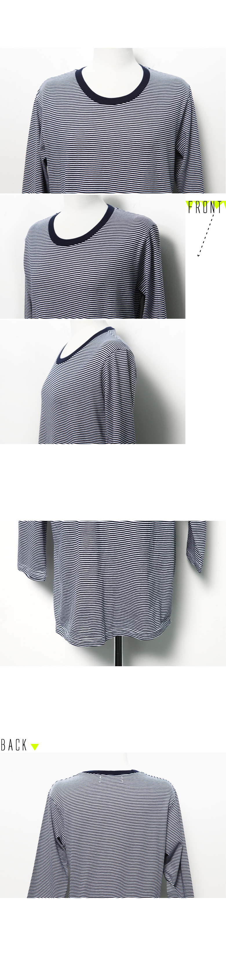 カラーレーションストライプラウンドネックTシャツ・全3色 | DHOLIC | 詳細画像16