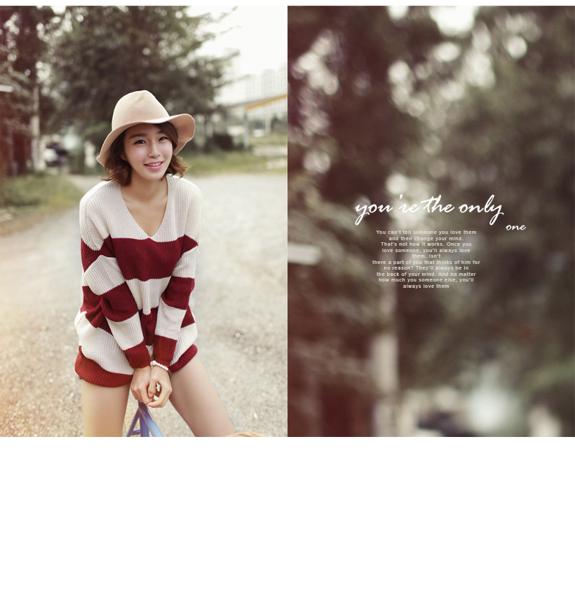 <font color=red><b>▲▲andGIRL12月号/ninas1月号掲載▲▲</b></font>ボーダーパターンルーズフィットVネックニット長袖カットソー・全4色 | DHOLIC | 詳細画像11