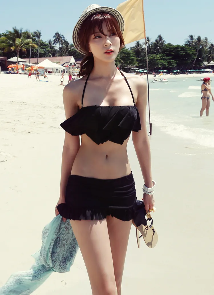 </b></font><font color=red><b>雑誌mamagirl8月号掲載</b></font>ラッフルビキニ・全3色 | DHOLIC | 詳細画像1