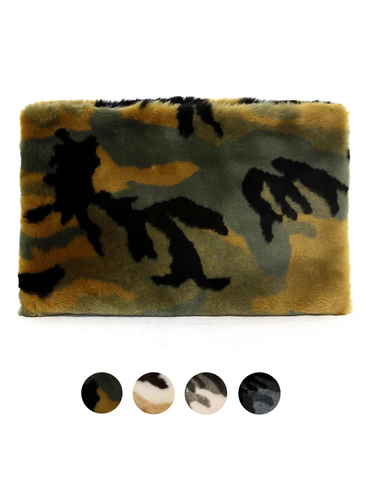 <font color=red><b>**雑誌JELLY3月号/CanCam3月号・2月号/他雑誌多数掲載**</b></font>カモフラージュパターンフェイクファークラッチバッグ・全4色 | DHOLIC | 詳細画像1