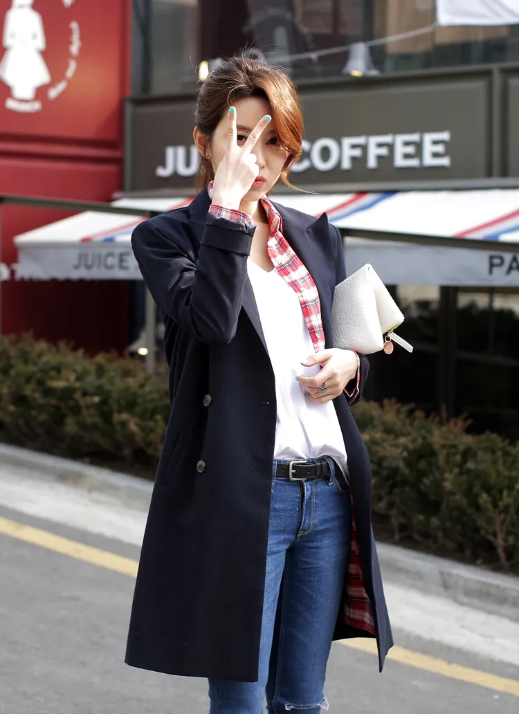 ダブルブレストロングコート・全2色 | DHOLIC | 詳細画像1