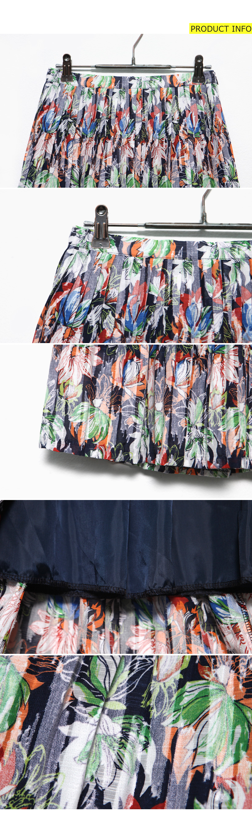ヴィンテージフローラルパターンプリーツスカート・全２色 | DHOLIC | 詳細画像6