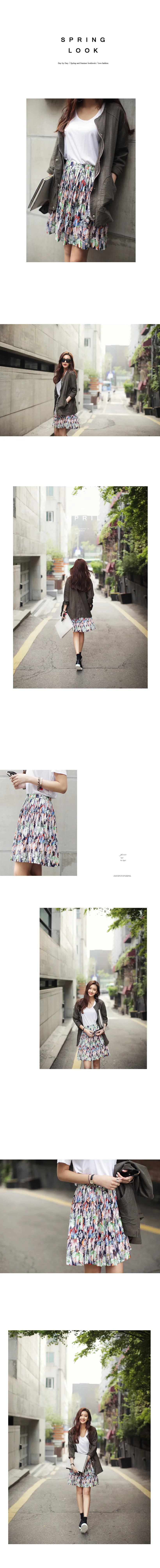 ヴィンテージフローラルパターンプリーツスカート・全２色 | DHOLIC | 詳細画像3